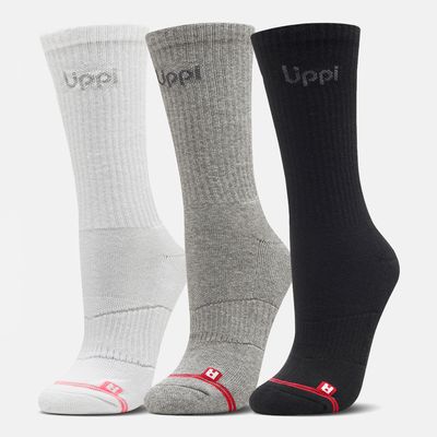 Imagen 1 del producto Calcetines Logo Pack Long NegroBlancoGris