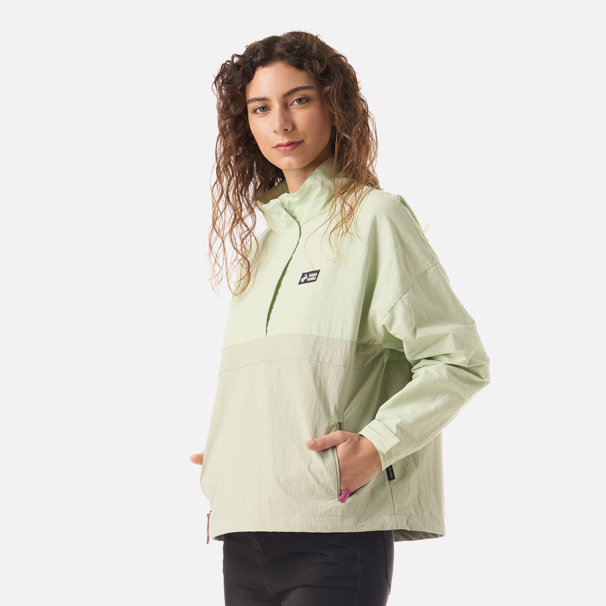 HAKA HONU - Chaqueta Mujer Hija Del Viento 14 Zip Menta Haka Honu
