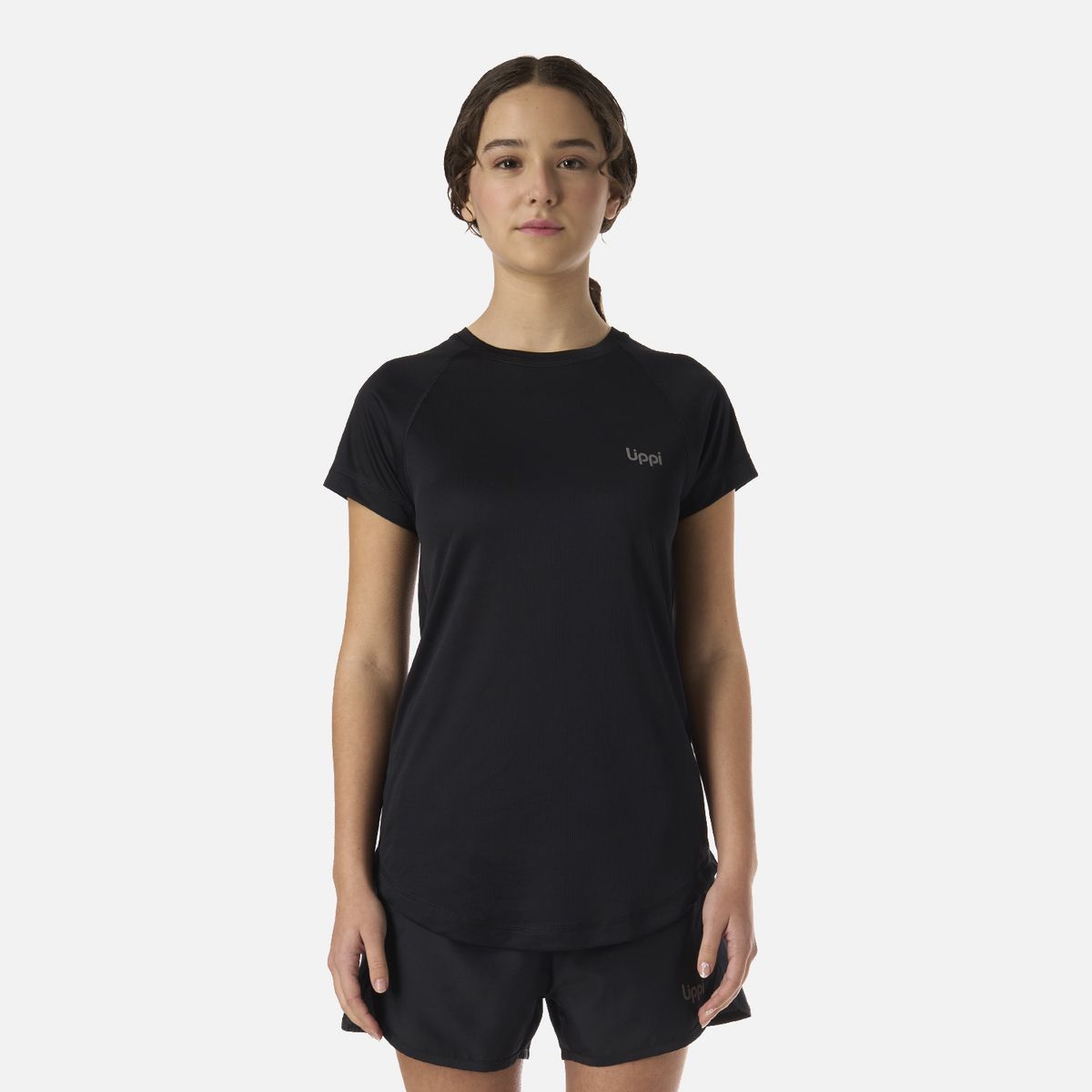 LIPPI - Polera Teen Girl Core Q-Dry T-Shirt Negro Lippi