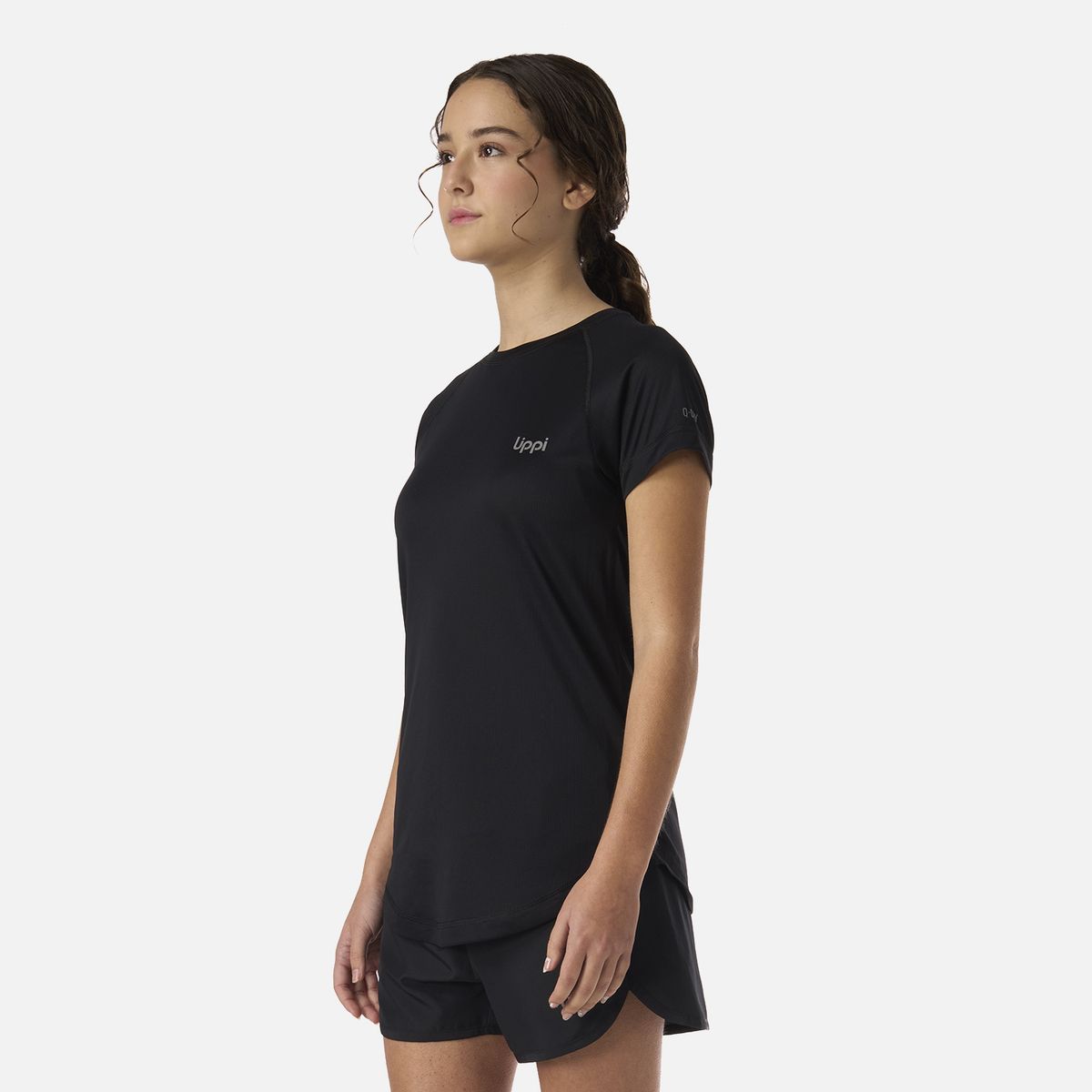 LIPPI - Polera Teen Girl Core Q-Dry T-Shirt Negro Lippi