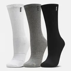 HAKA HONU - Calcetines Unisex Las Tres Puntas Pack Largo Negro/Blanco/Gris