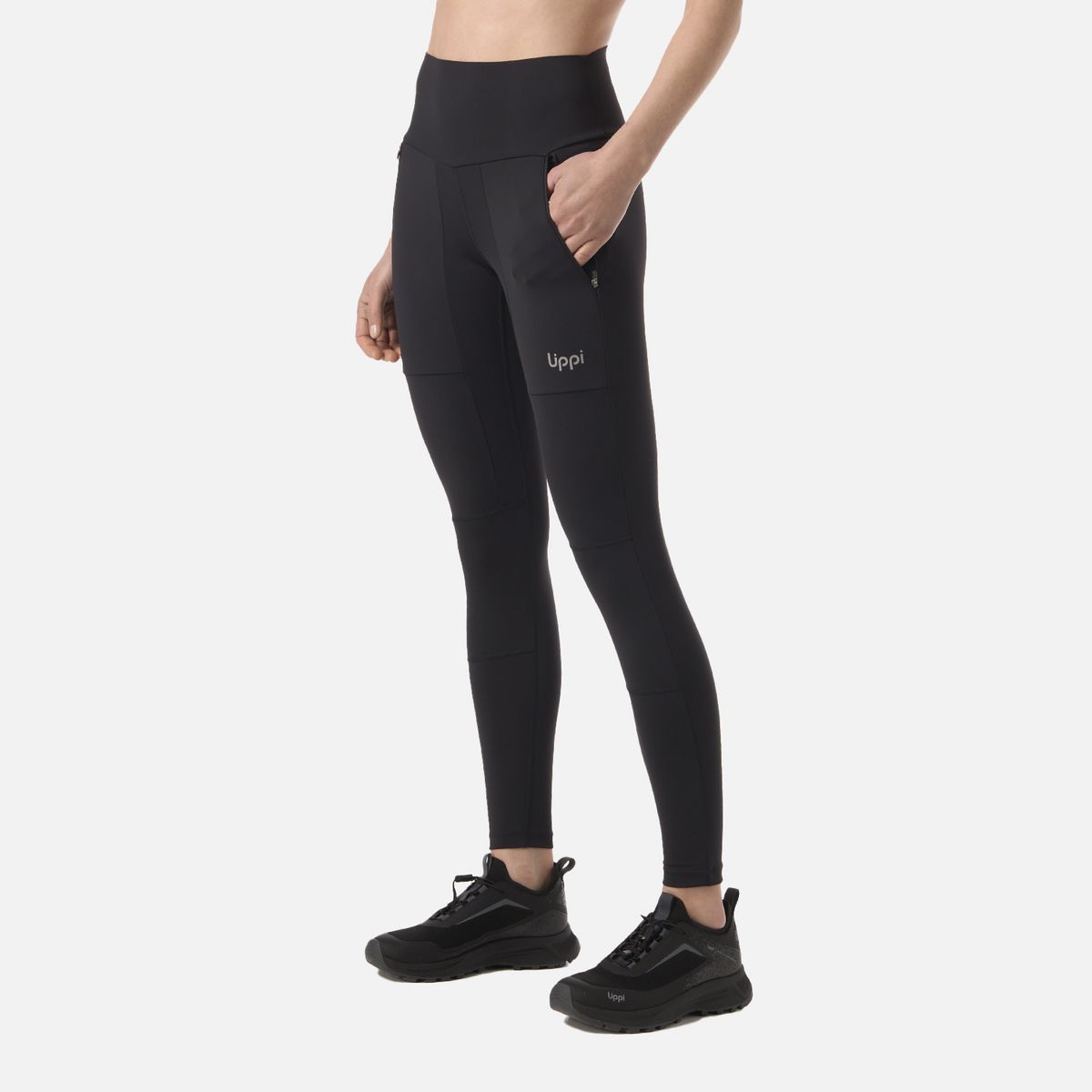 LIPPI - Calza Mujer PureTrek Q-Dry Leggings Negro Lippi