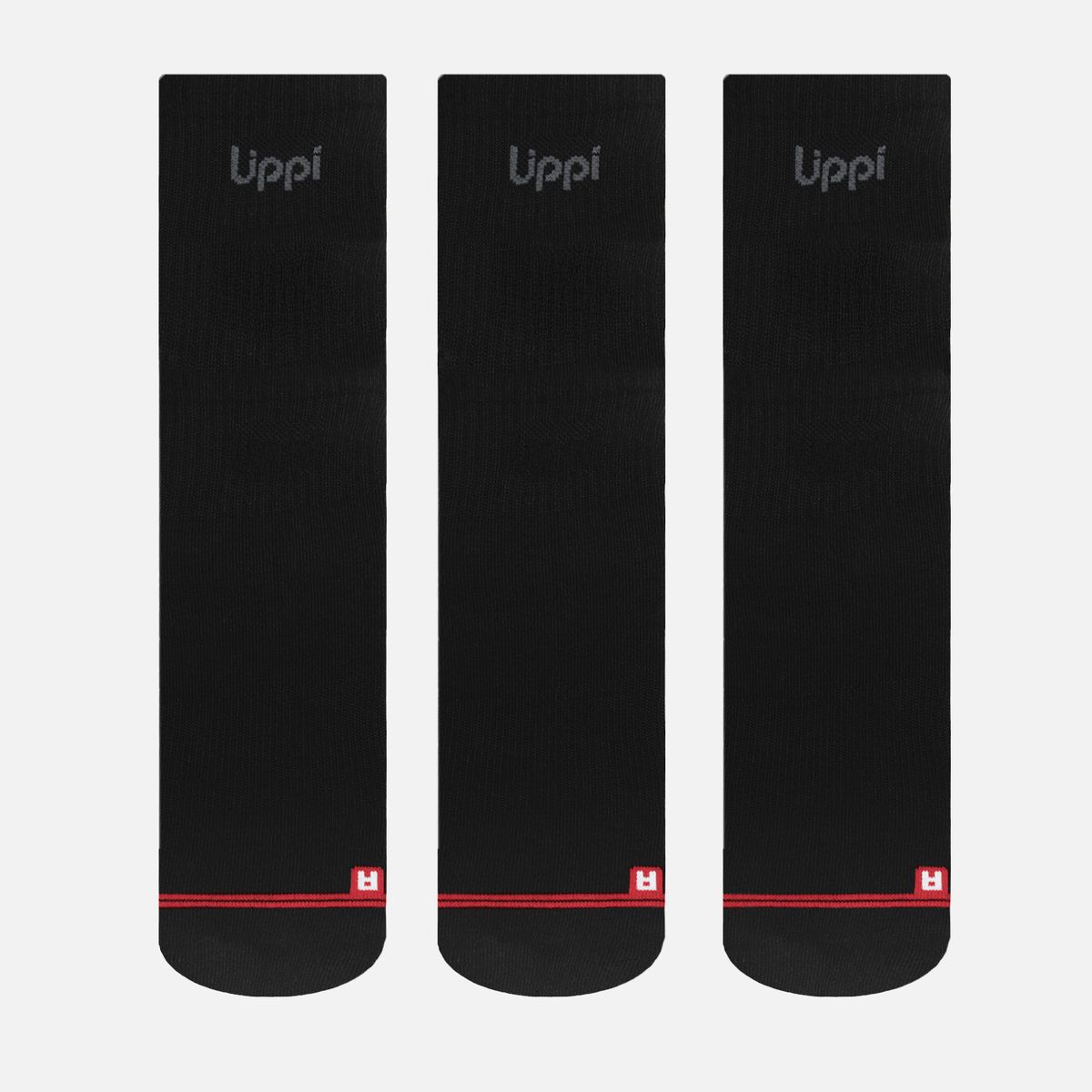 LIPPI - Calcetines Logo Lippi Pack Mid Negro Lippi