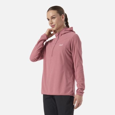 Imagen 2 del producto Polerón Mujer Jacaranda Nano-F 1/4 Zip Hoody Rosa Oscuro
