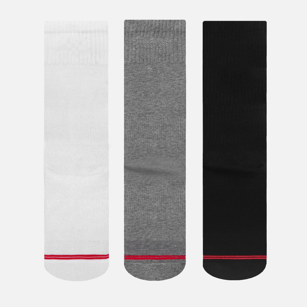 LIPPI - Calcetines Logo Lippi Pack Mid Negro Blanco Gris Lippi