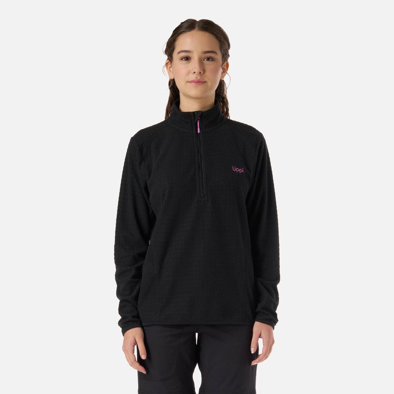 LIPPI - Polerón Teen Girl Mild Nano-F 1/4 Zip Negro Lippi