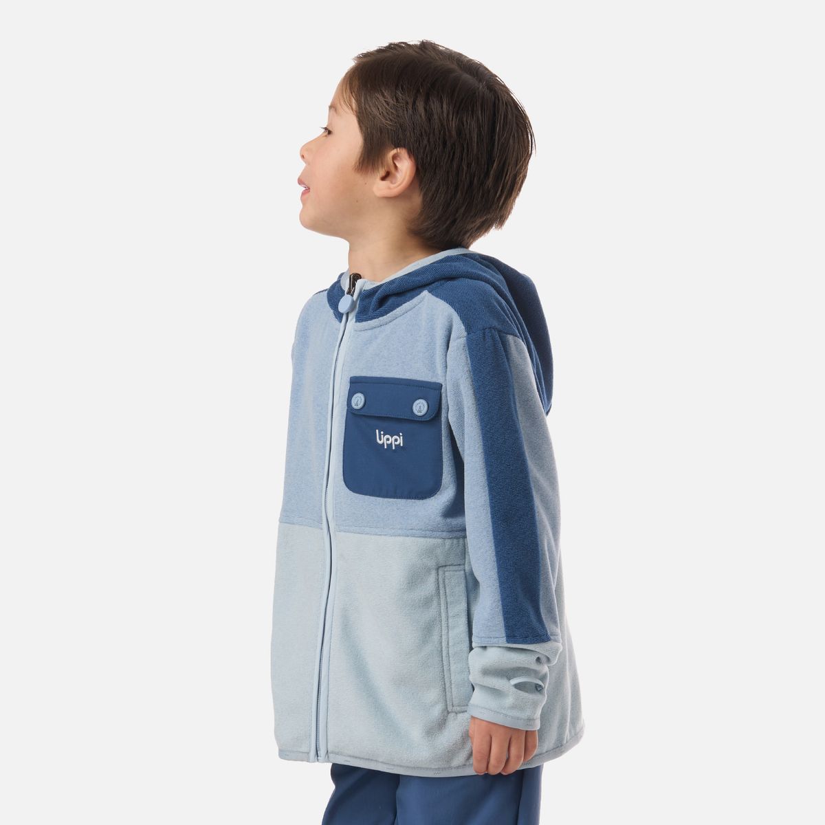 LIPPI - Polar Niño FirePlace Hoody Sweatshirt Azul Piedra Lippi