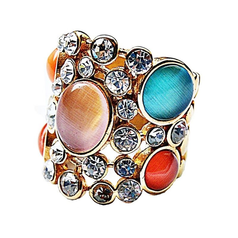 VIVAFELICIA - Anillo Acero Nefertiti Dorado