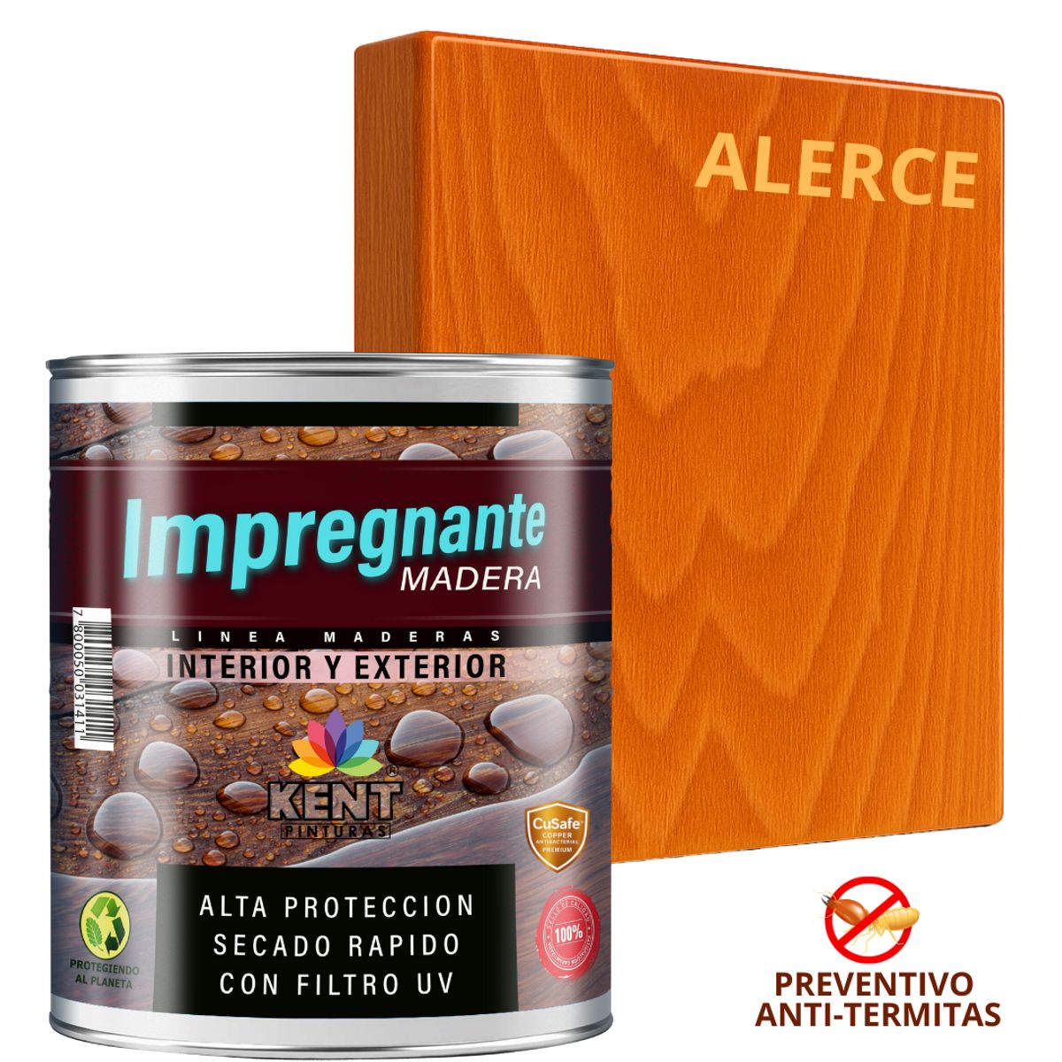 IMPREGNANTE Maderas AntiTermitas- OCTAVO GALÓN - ALERCE, marca KENT - Foto 2