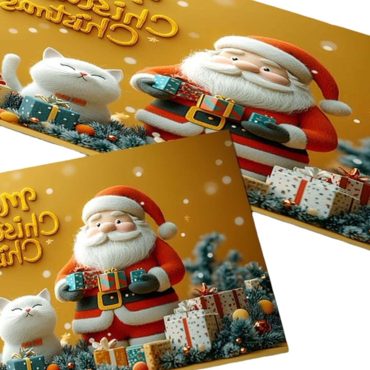 GENERICO - SET ALFOMBRA DE COCINA DISEÑO DE NAVIDAD