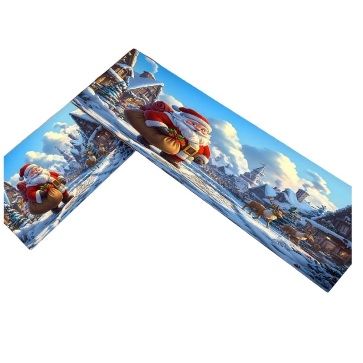 GENERICO - SET ALFOMBRA DE COCINA DISEÑO DE NAVIDAD