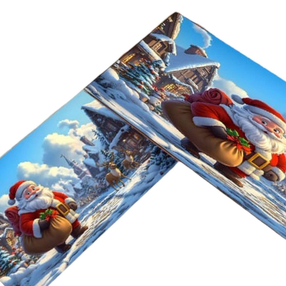 GENERICO - SET ALFOMBRA DE COCINA DISEÑO DE NAVIDAD