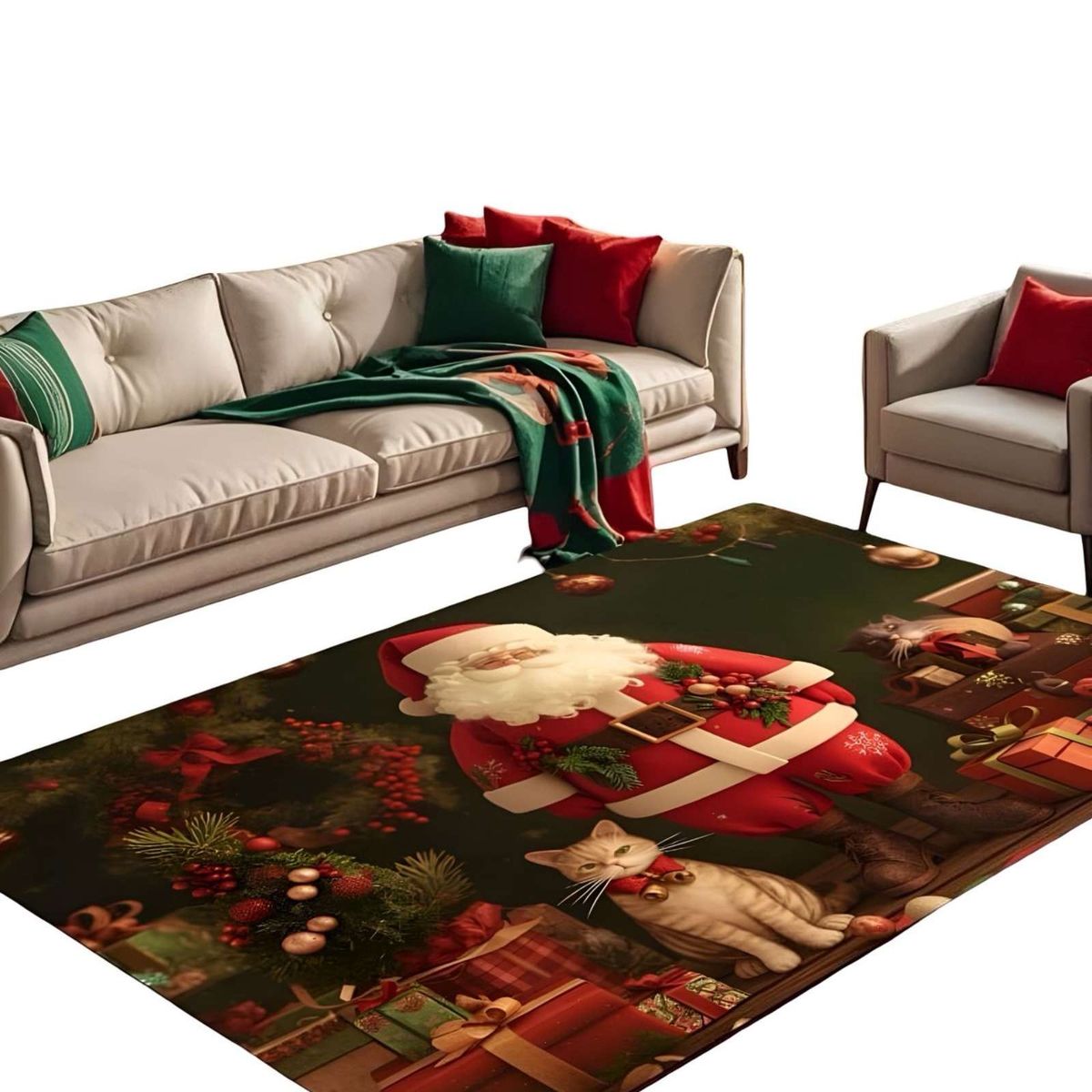 GENERICO - ALFOMBRA NAVIDAD PARA LIVING O COMEDOR 300cm  x 200cm