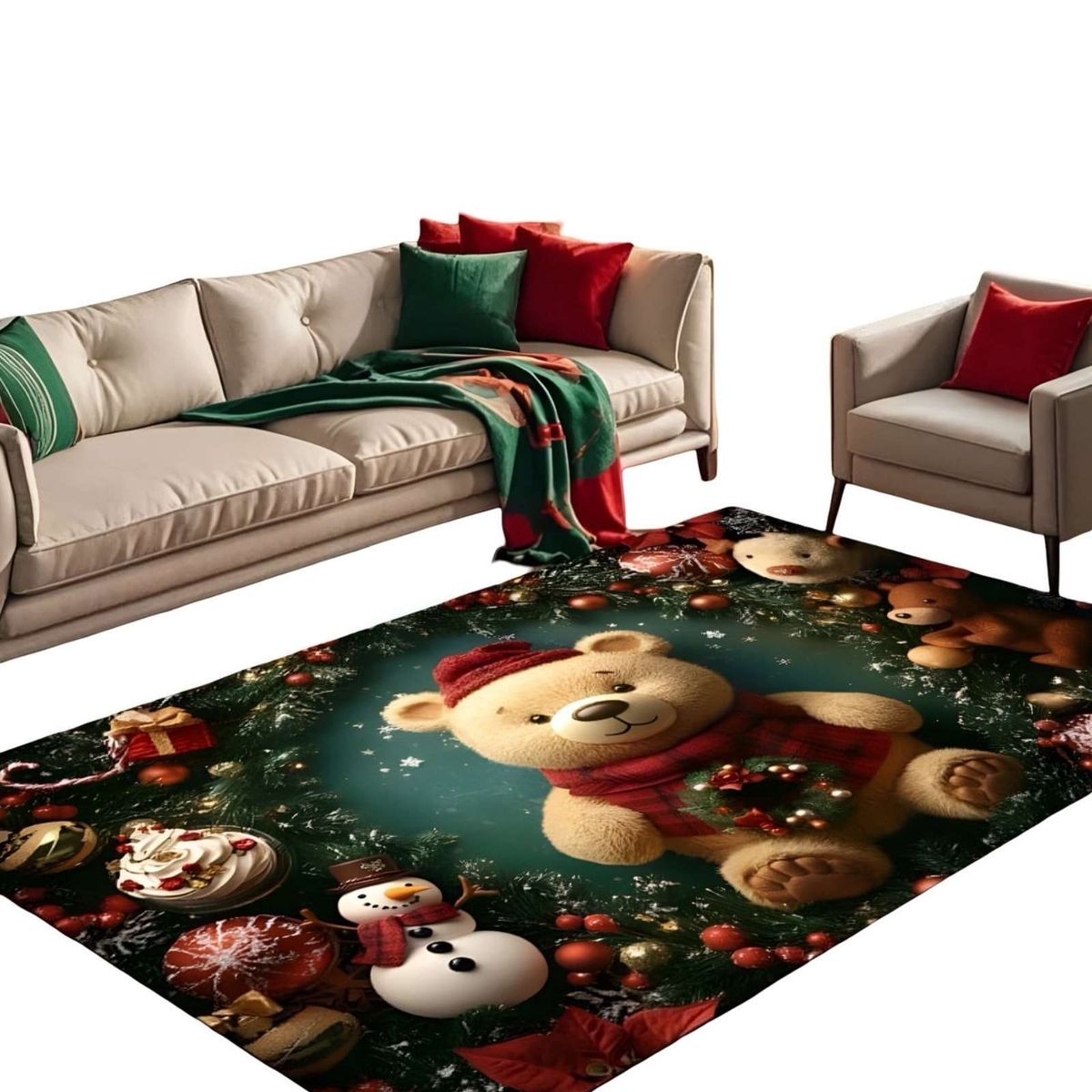 GENERICO - ALFOMBRA NAVIDAD PARA LIVING O COMEDOR 300cm  x 200cm