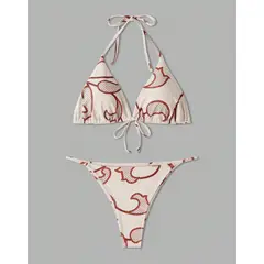 SOL AMADO - Conjuto de Bikini Traje de Baño Mujer Blanco