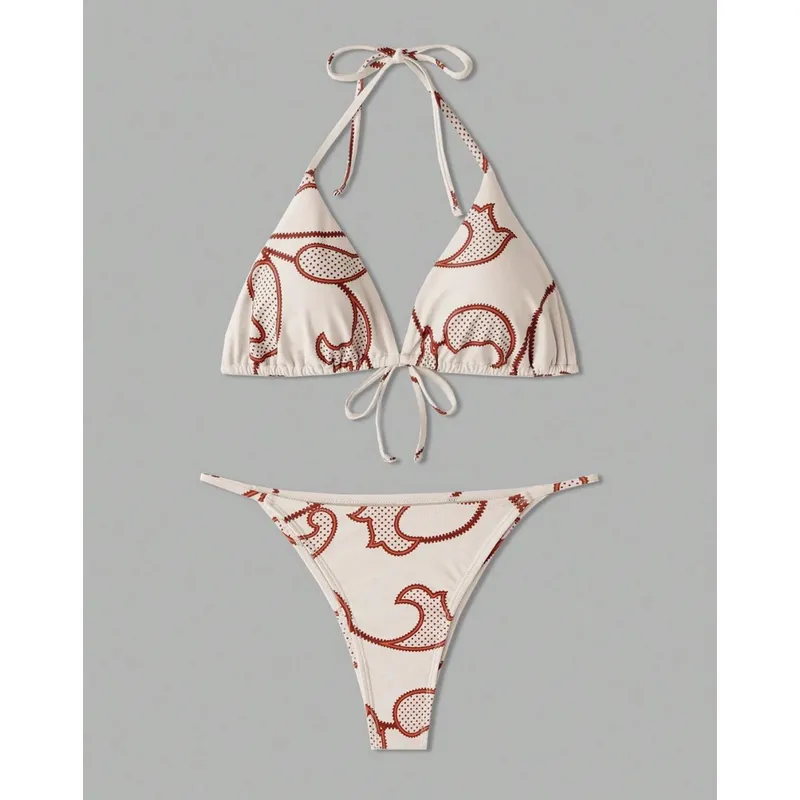 SOL AMADO - Conjuto de Bikini Traje de Baño Mujer Blanco