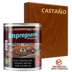 KENT - IMPREGNANTE Maderas AntiTermitas- OCTAVO GALÓN - CASTAÑO