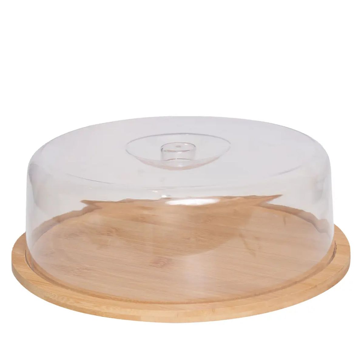 TOPSOC - Tabla Bandeja De Madera Circular con Cupula 28cm