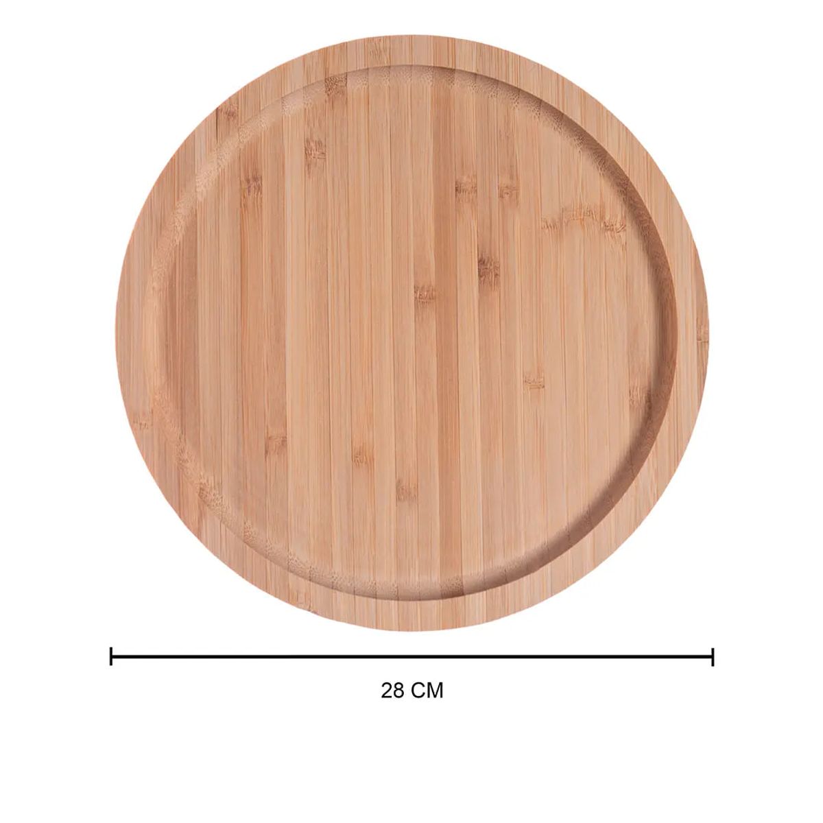TOPSOC - Tabla Bandeja De Madera Circular con Cupula 28cm