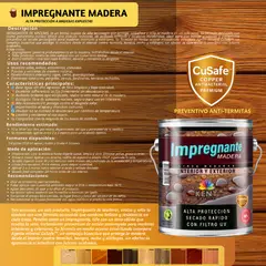 KENT - IMPREGNANTE Maderas AntiTermitas- CUARTO GALÓN - CASTAÑO