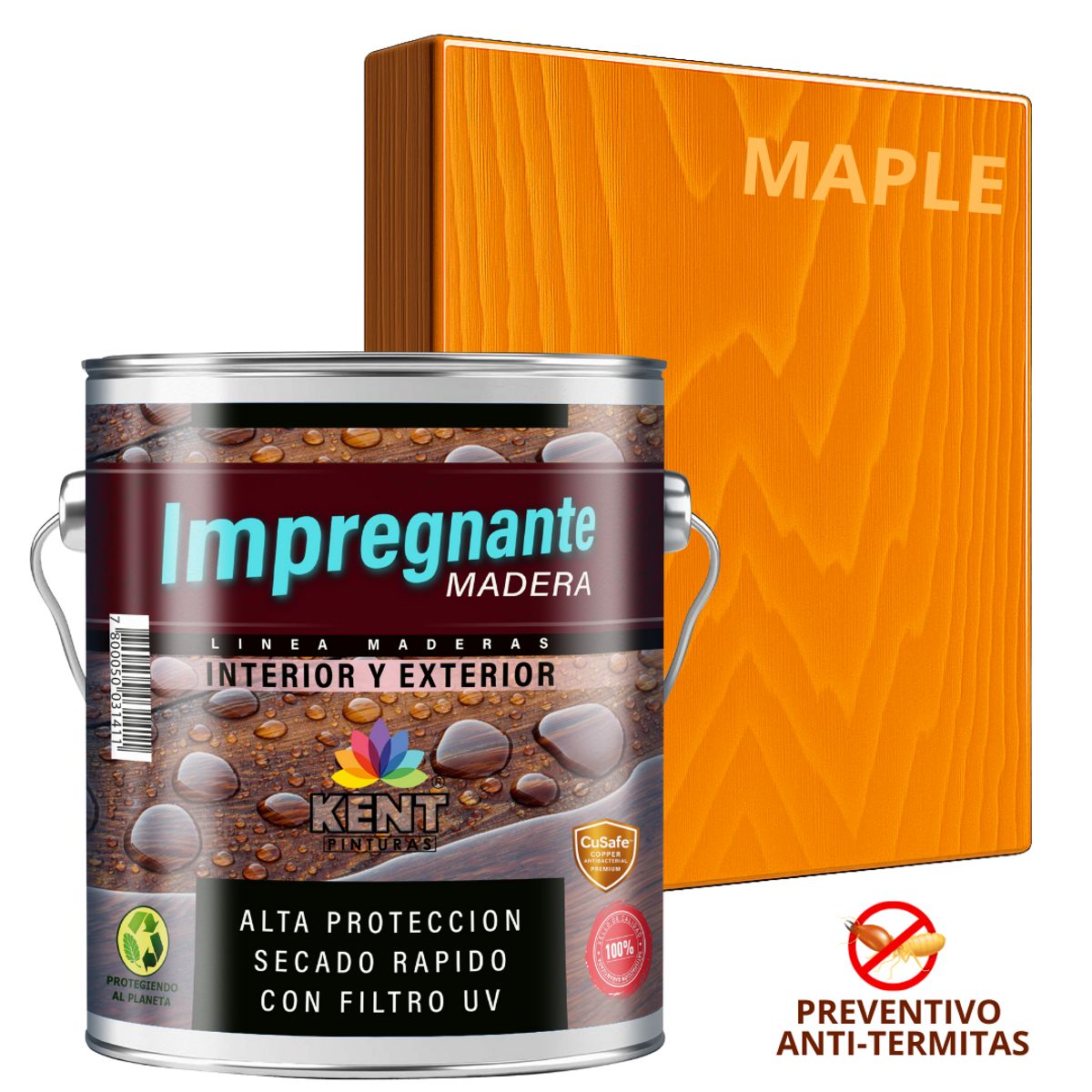 KENT - IMPREGNANTE Maderas AntiTermitas- GALÓN - MAPLE