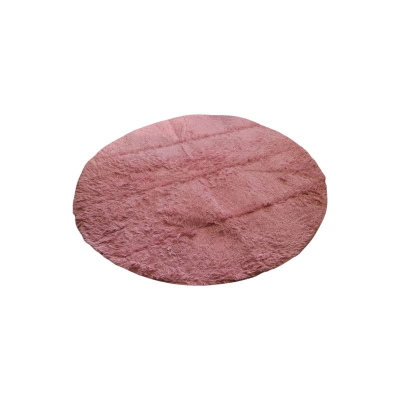 GENERICO - ALFOMBRA PELUDA TIPO SHAGGY 150CM DE DIAMETRO ROSADO