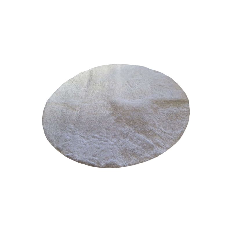 GENERICO - ALFOMBRA PELUDA TIPO SHAGGY 150CM DE DIAMETRO BLANCA