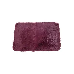 GENERICO - ALFOMBRA PELUDA SHAGGY 50X80CM BURDEO OSCURO
