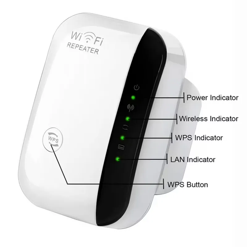 MOVI - AMPLIFICADOR WIFI KETMICA 300MBPS 24GHZ CON WPS Y PUERTO LAN