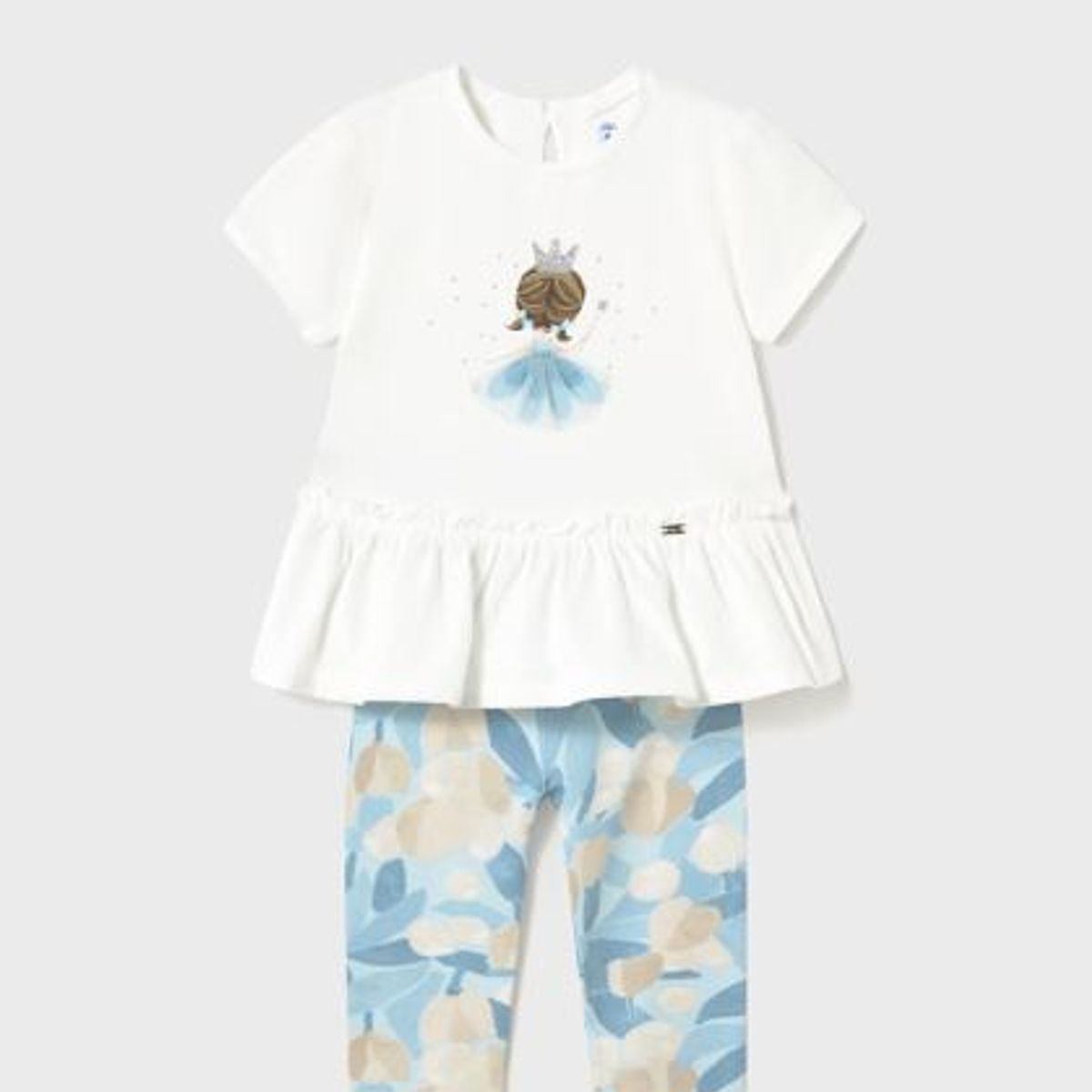 MAYORAL - Conjunto legging largo  camiseta volantes bebe niña