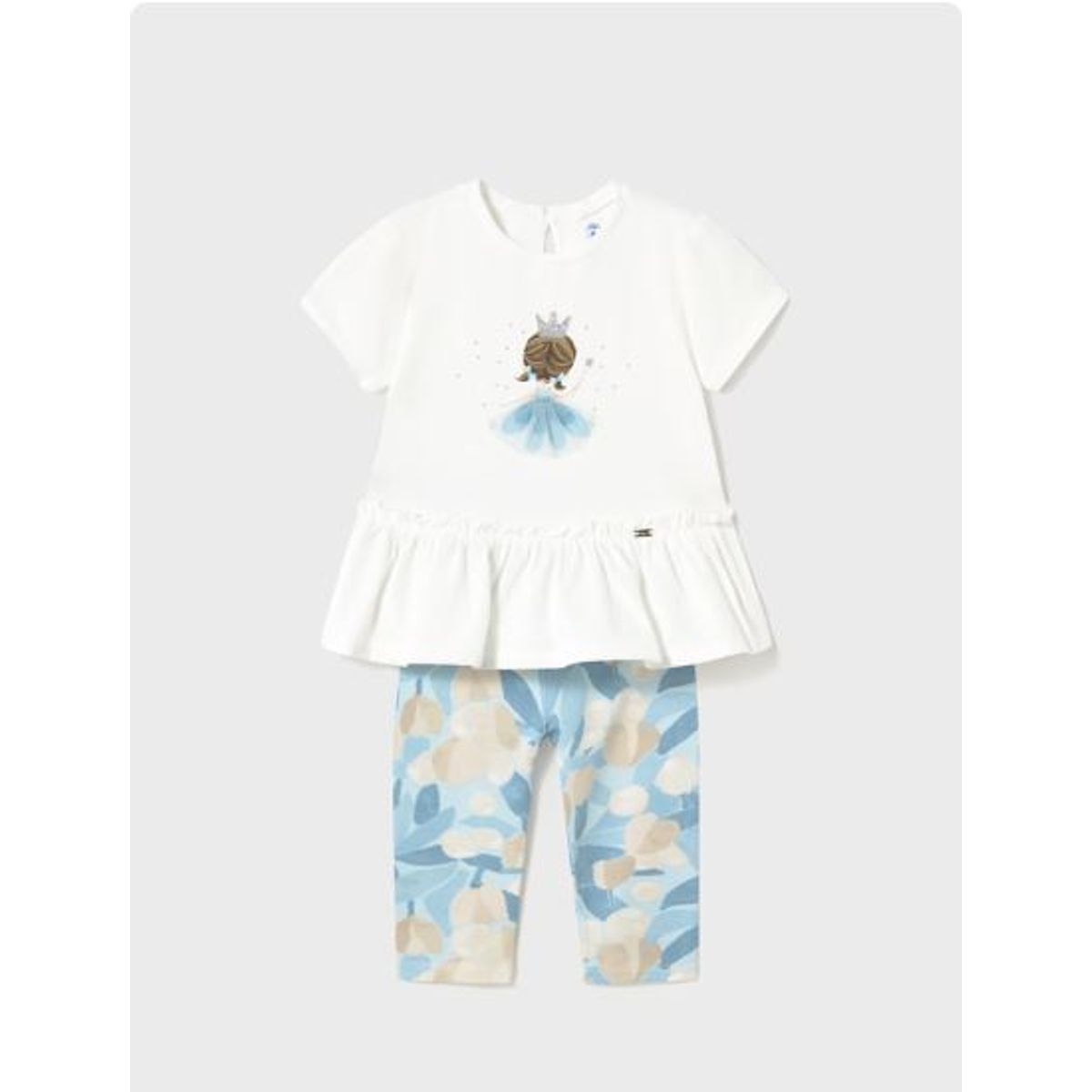 MAYORAL - Conjunto legging largo  camiseta volantes bebe niña