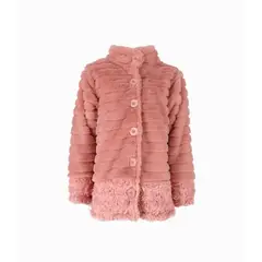 LIMONADA - Chaqueta niña con flores palo rosa