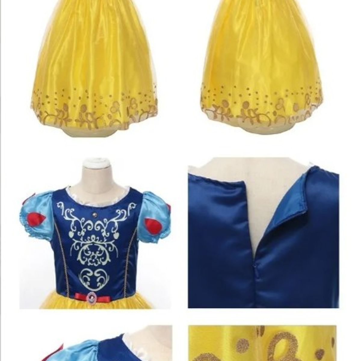 GENERICO - Disfraz Clásico de Princesa de Cuento de Hadas Talla 140 cm