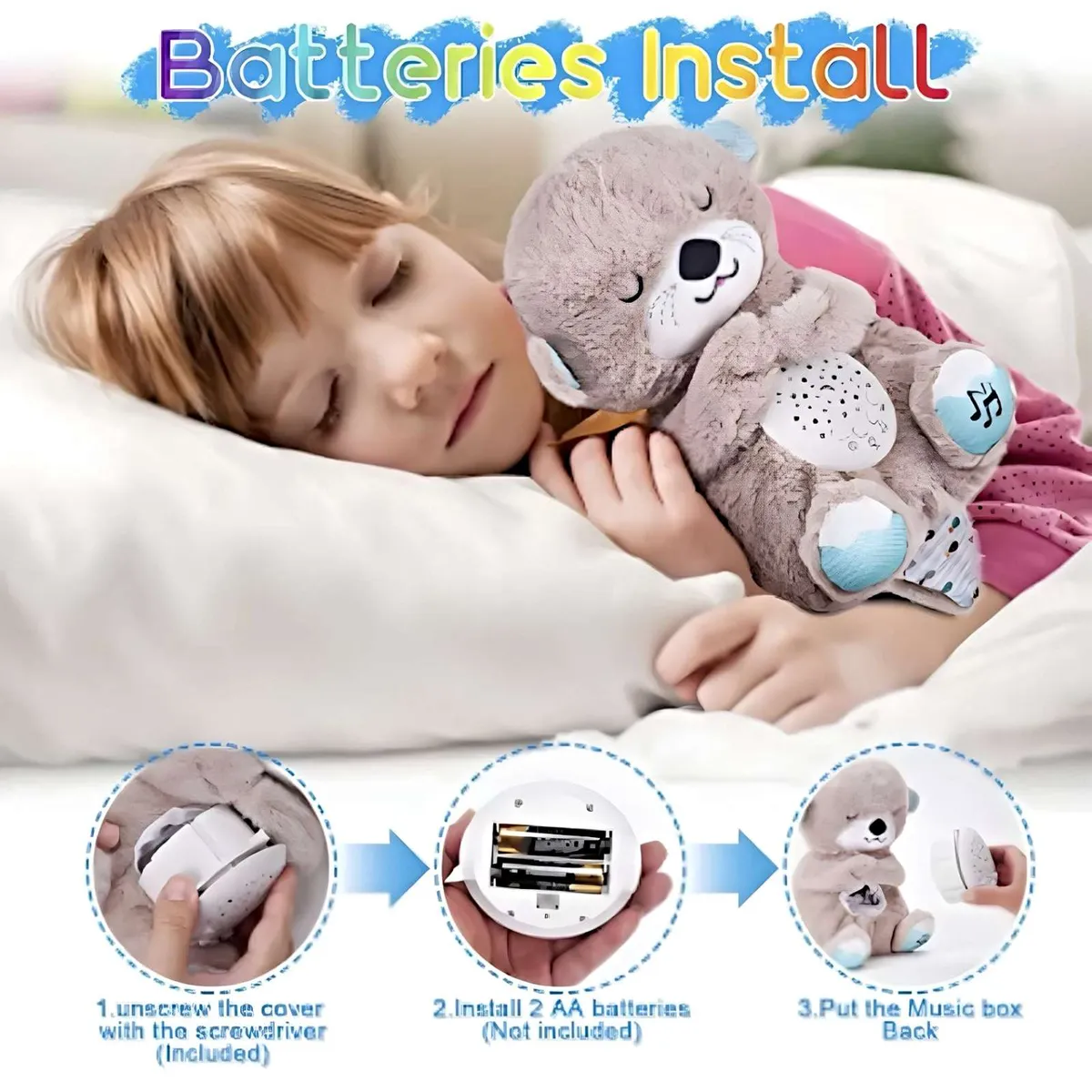 GENERICO - Peluche Espantacuco Nutria para bebes o niños BEIGE