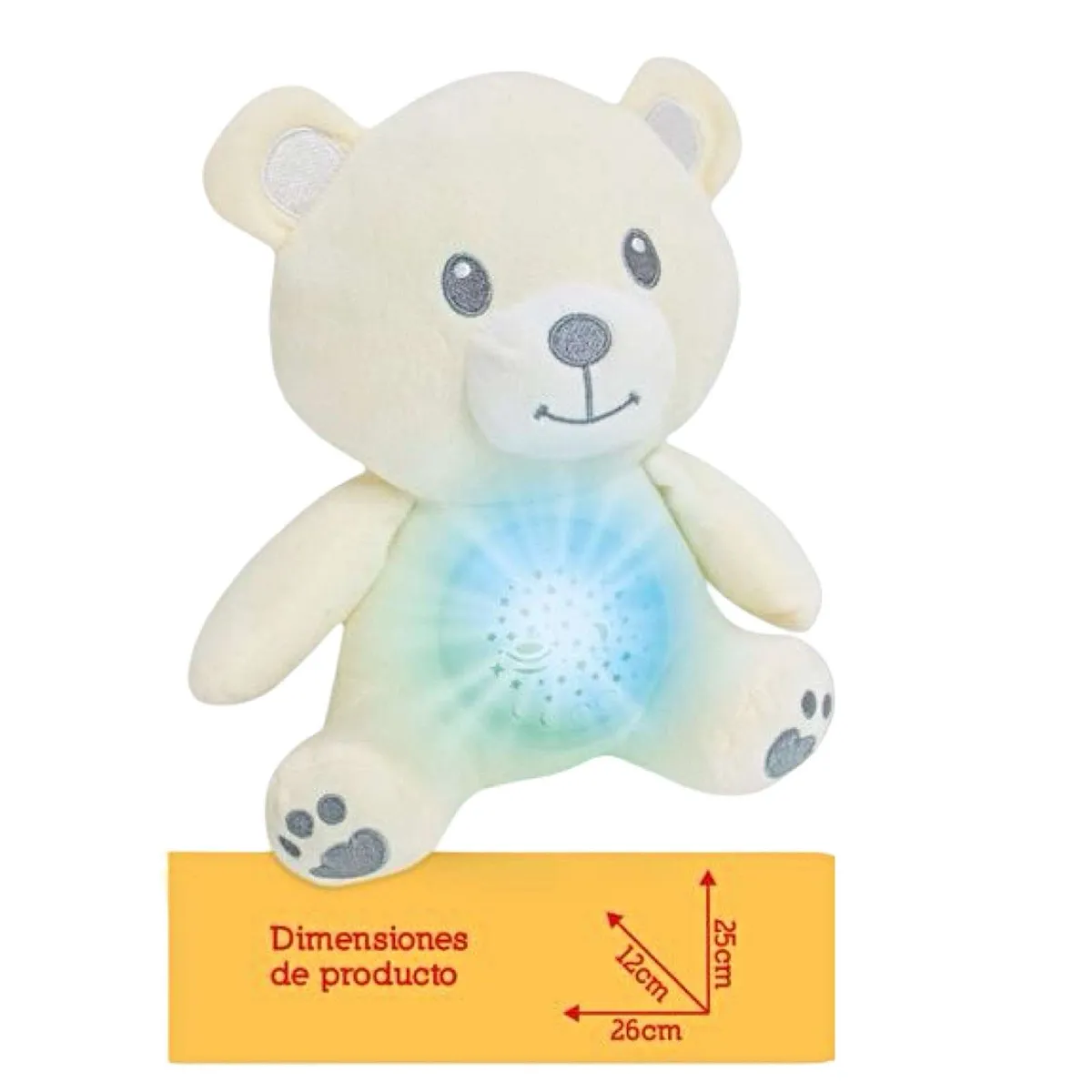 GENERICO - Peluche Proyector de Luces y Sonidos Bebé OSO