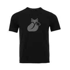TILKI - Polera Cotton Fox Big Logo NegraGris Tenis Padel