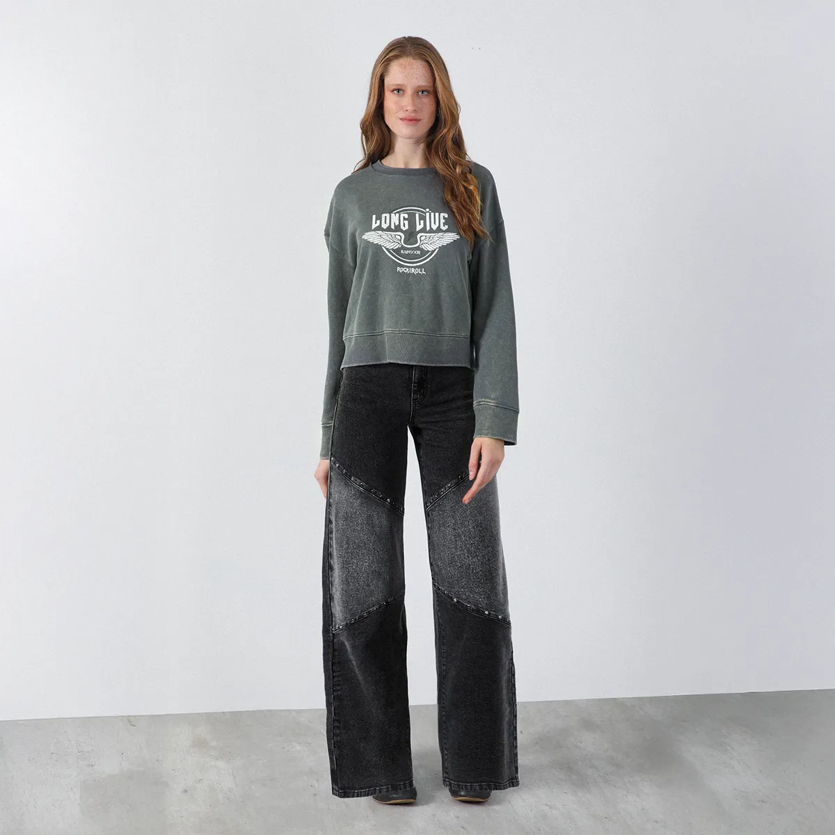RAINDOOR - Pantalón Cortes Tachas Negro R Mujer Raindoor