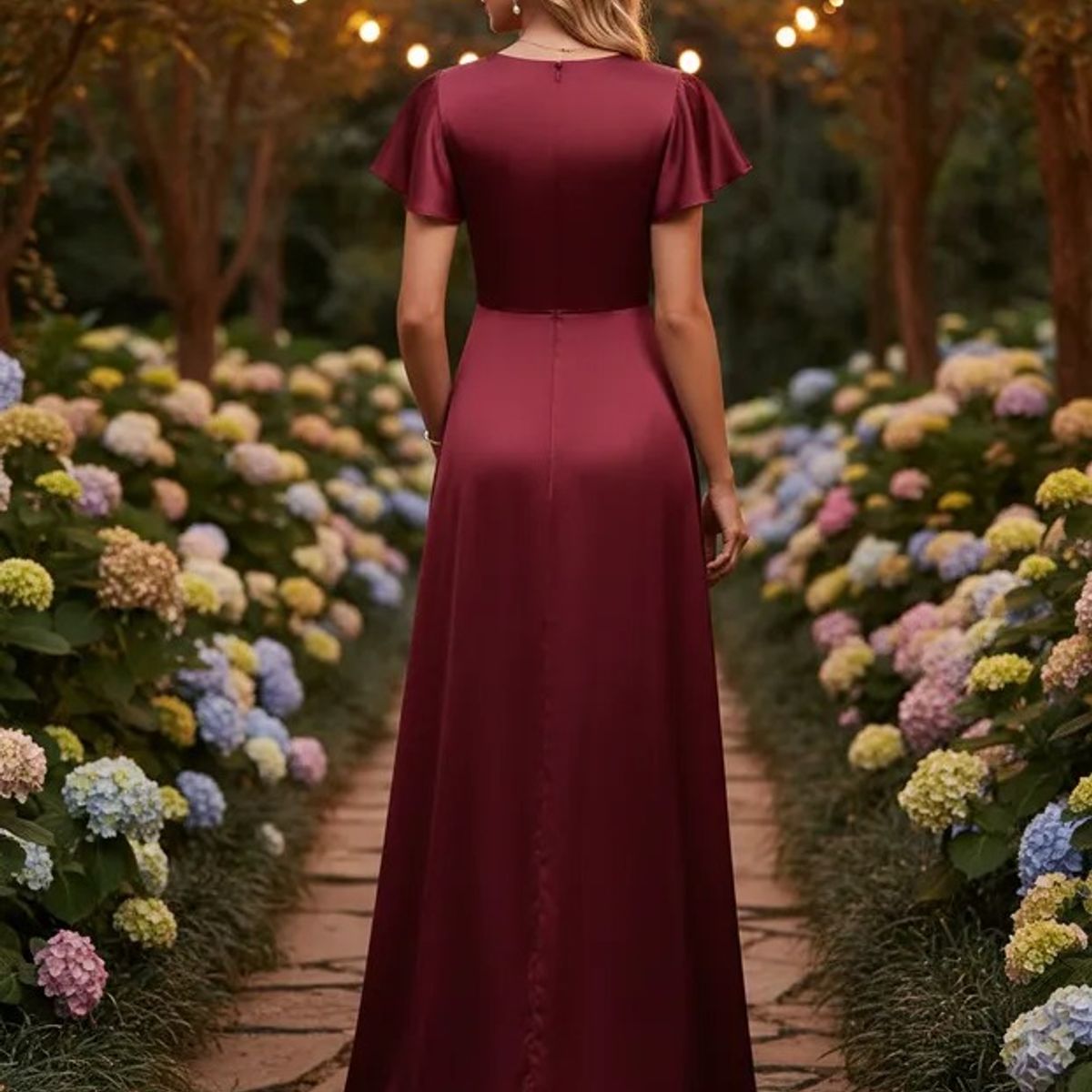 LUNA - VESTIDO DE FIESTA VERA EN SATIN