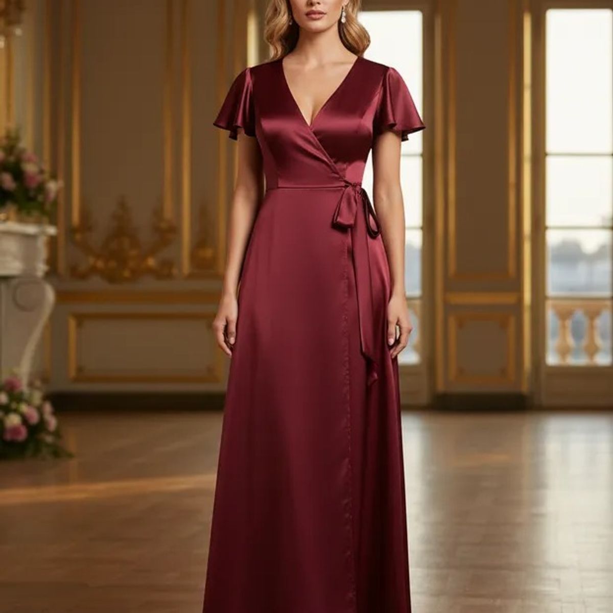 LUNA - VESTIDO DE FIESTA VERA EN SATIN