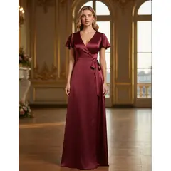 LUNA - VESTIDO DE FIESTA VERA EN SATIN