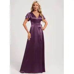 LUNA - VESTIDO DE FIESTA VERA EN SATIN