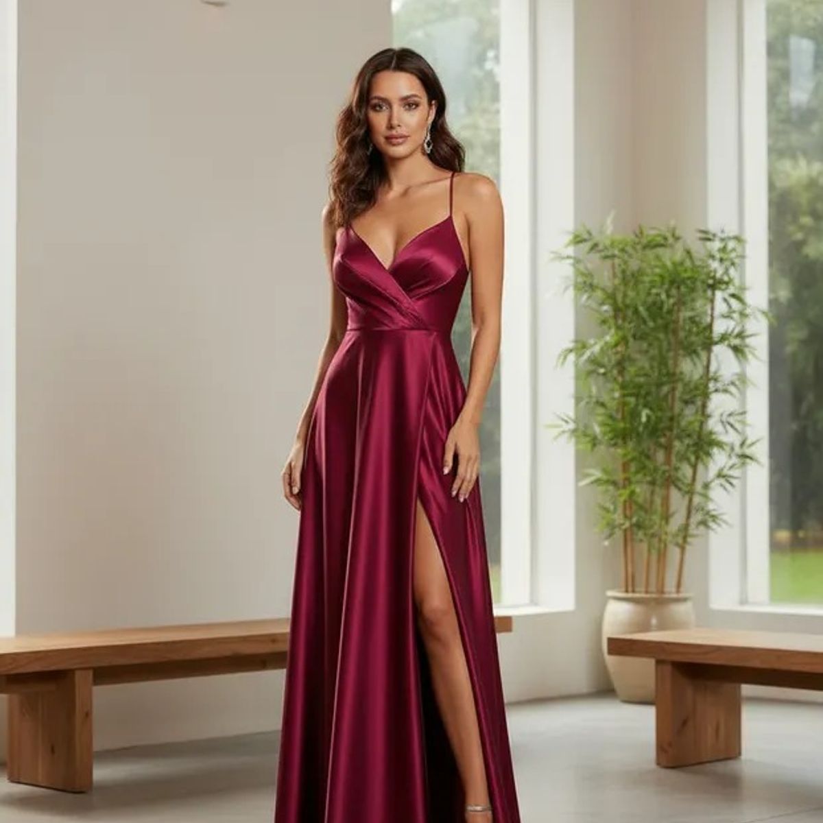 LUNA - VESTIDO DE FIESTA SIENA SATIN