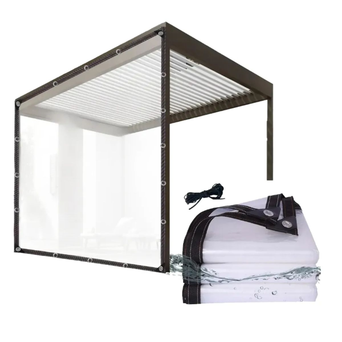 GENERICO - Lonas Transparentes  Impermeables terraza 3x2 metros