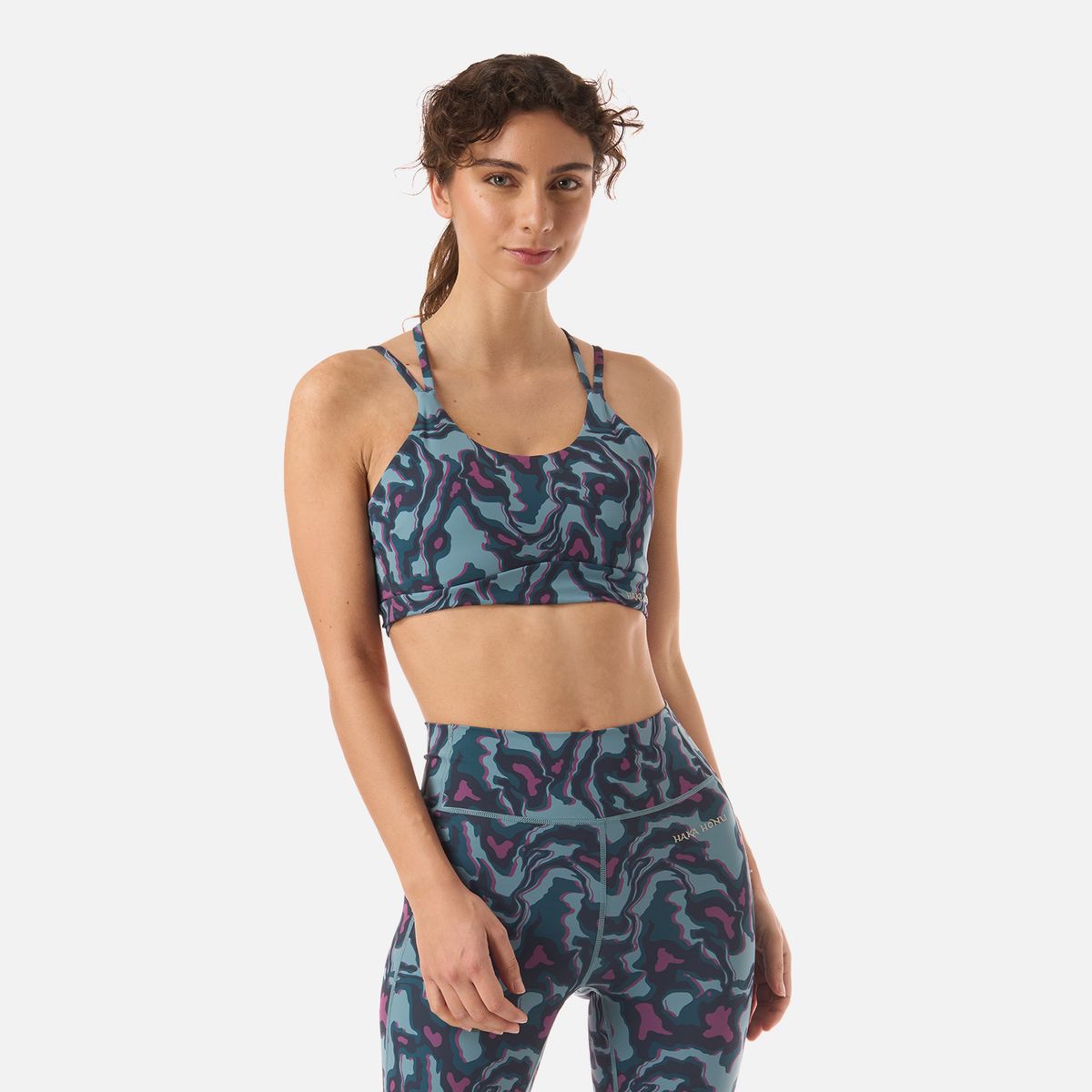 HAKA HONU - Peto Mujer Copihue Print Petroleo Haka Honu