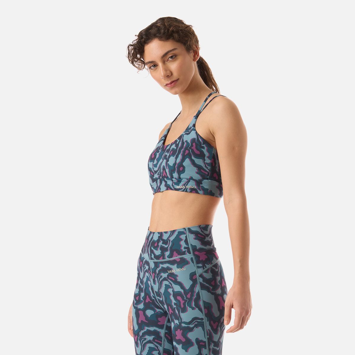 HAKA HONU - Peto Mujer Copihue Print Petroleo Haka Honu