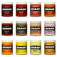 PINTURAS KRACK - Pack Acrílicos Cálido – 12 Colores de 250 ml