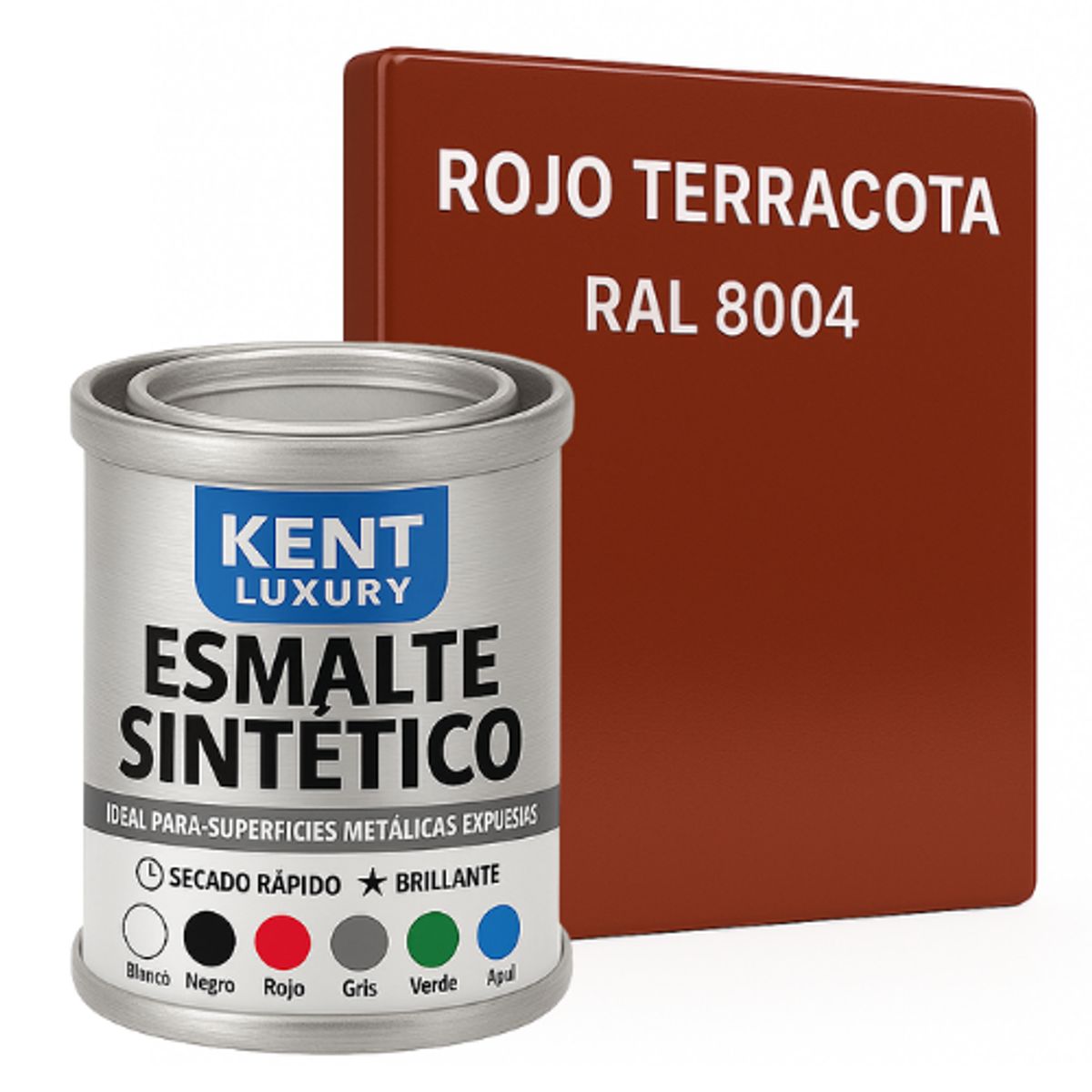 KENT - ESMALTE SINTETICO - 1-32 GALÓN - ROJO TERRACOTA