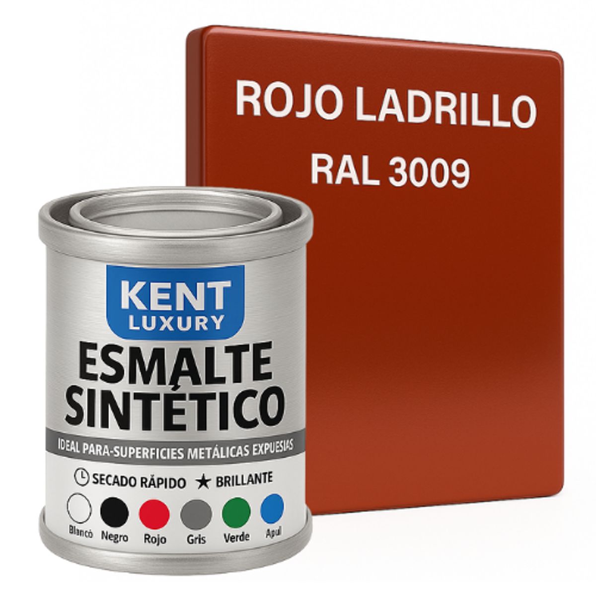 KENT - ESMALTE SINTETICO - 1-32 GALÓN - ROJO LADRILLO