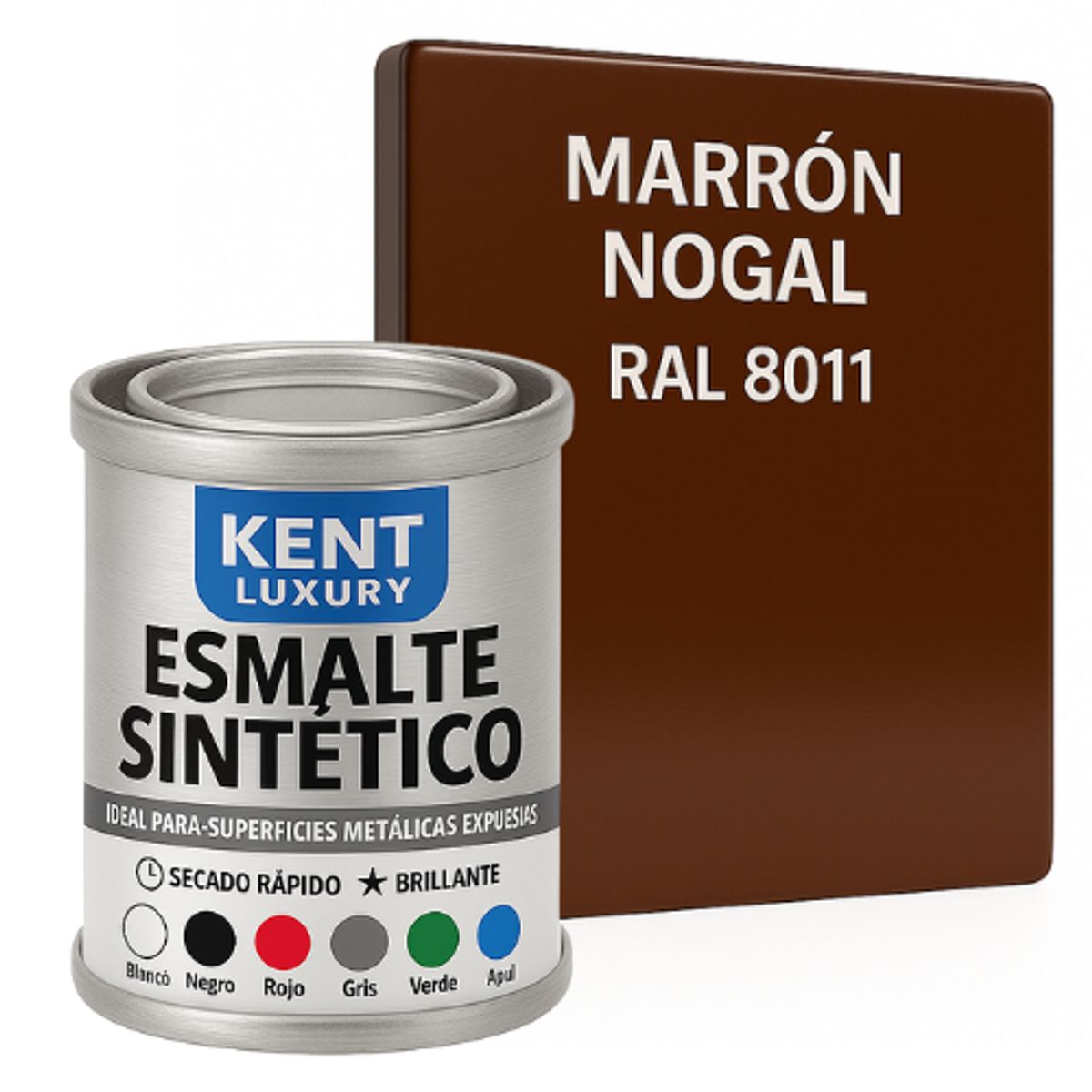 KENT - ESMALTE SINTETICO - 1-32 GALÓN - MARRON NOGAL