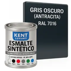 KENT - ESMALTE SINTETICO - 1-32 GALÓN - GRIS OSCURO